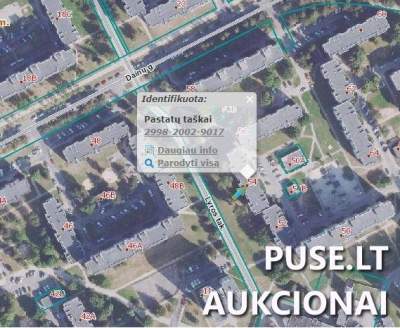 2 kambarių butas Šiauliuose, Dainų g. 54, pradinė kaina 14400 EUR