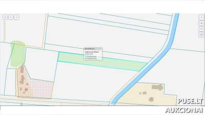 Žemės ūkio paskirties žemės sklypo 1/4 dalis Pasvalio r., Ličiūnų k. aukcionas, pradinė kaina 522 EUR