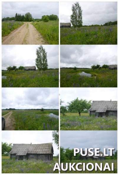 Žemės sklypo dalis (5/51) Molėtų rajone, Aklušės k., Žvejų g. 9, pradinė kaina 13425 EUR