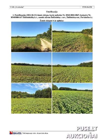 Parduodama 0.36 ha žemės ūkio paskirties sklypo dalis Šalčininkų r. Pavisinčios k. nuo 1384 EUR