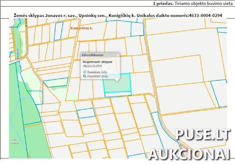 Žemės sklypas Sklypai Kunigiškiai, Upninkų sen., Jonavos r. sav. 2