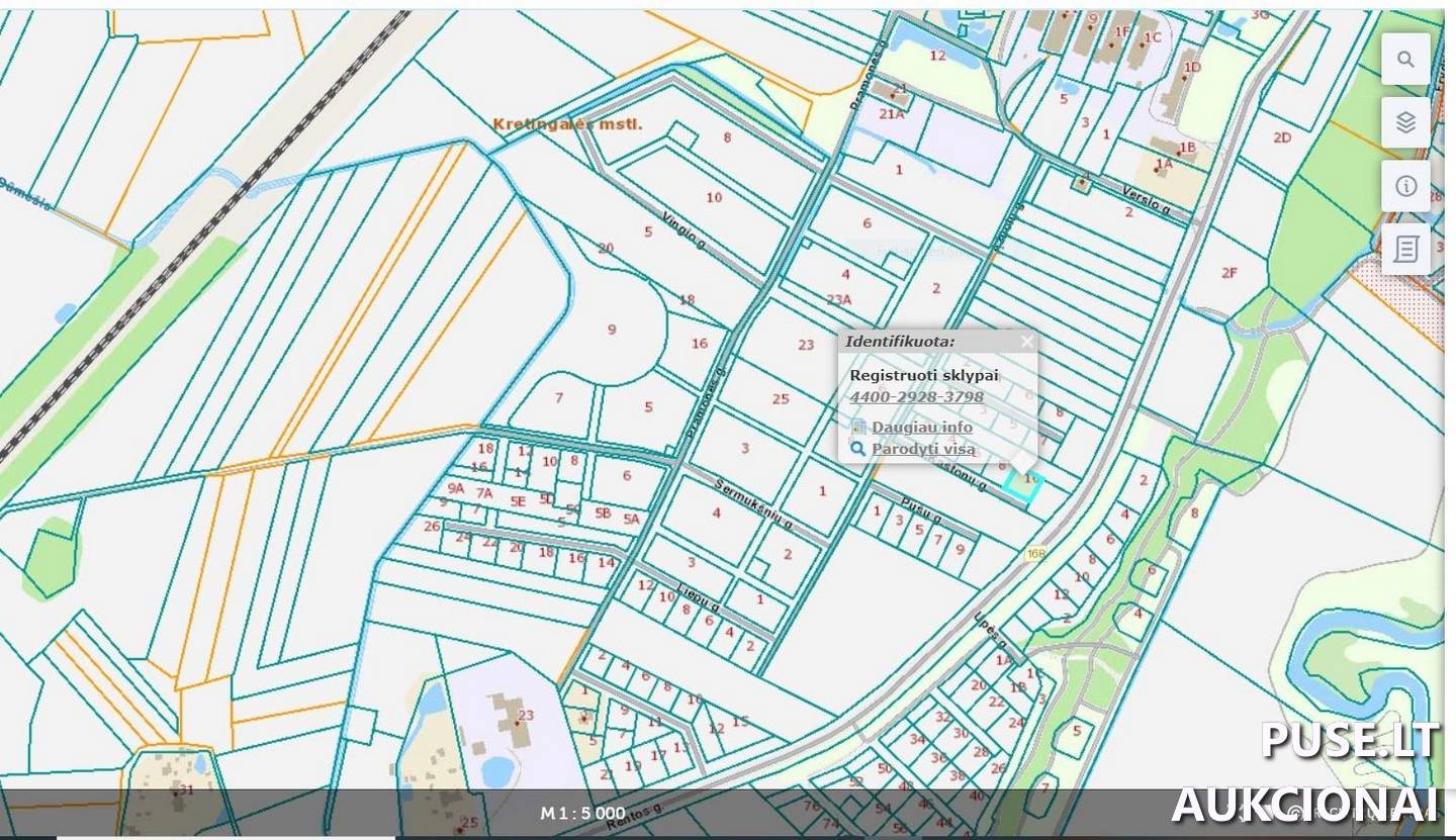 Žemės sklypas Sklypai Kaštonų g. 10, 96336 Kretingalė, Kretingalės sen., Klaipėdos r. sav. 1