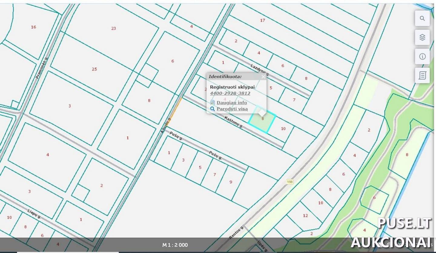 Žemės sklypas Sklypai Kaštonų g. 8, 96336 Kretingalė, Kretingalės sen., Klaipėdos r. sav. 1