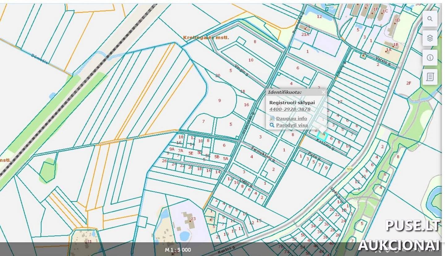 Žemės sklypas Sklypai Kaštonų g. 4, 96336 Kretingalė, Kretingalės sen., Klaipėdos r. sav. 1