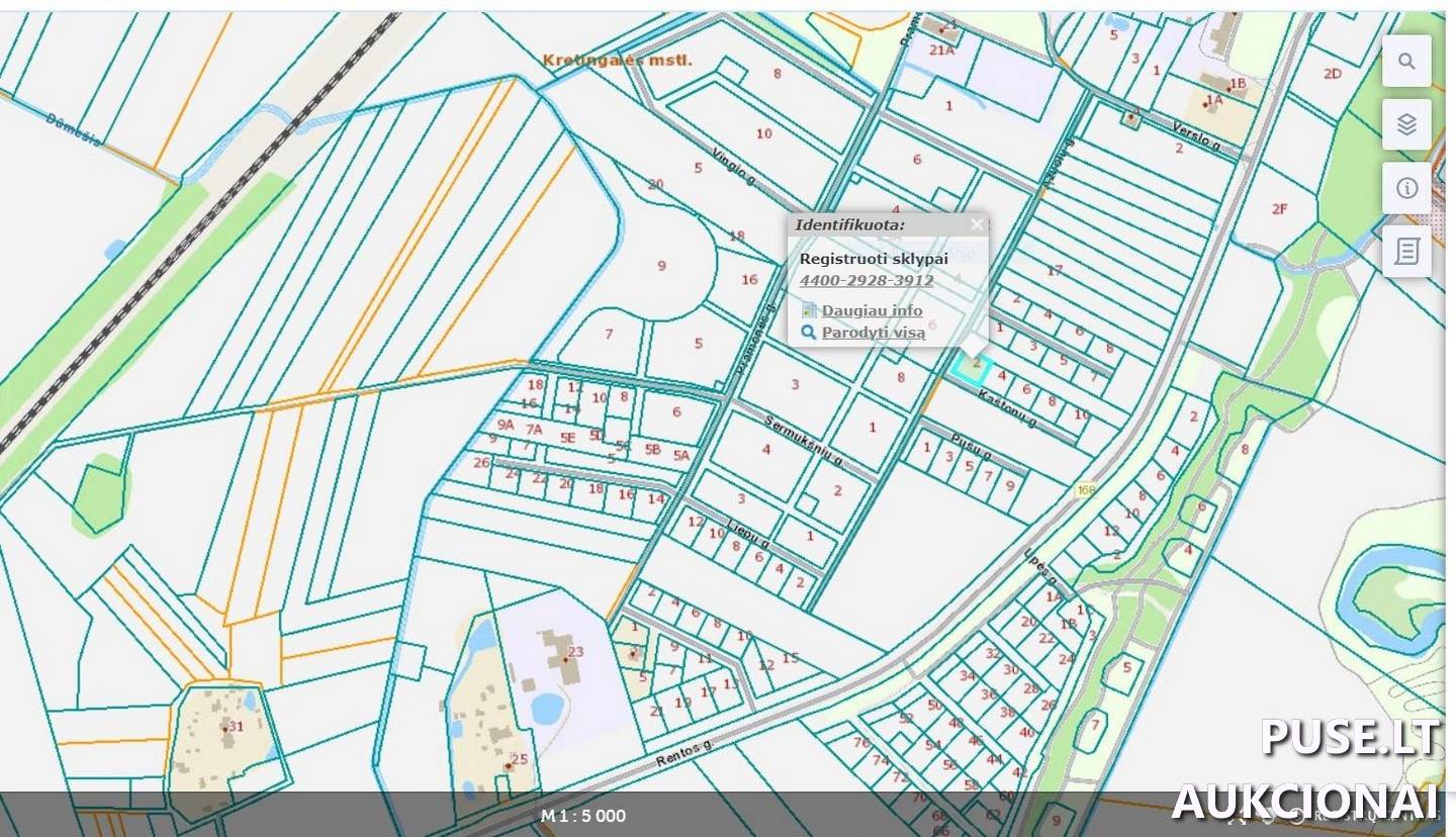Žemės sklypas Sklypai Kaštonų g. 2, 96336 Kretingalė, Kretingalės sen., Klaipėdos r. sav. 1