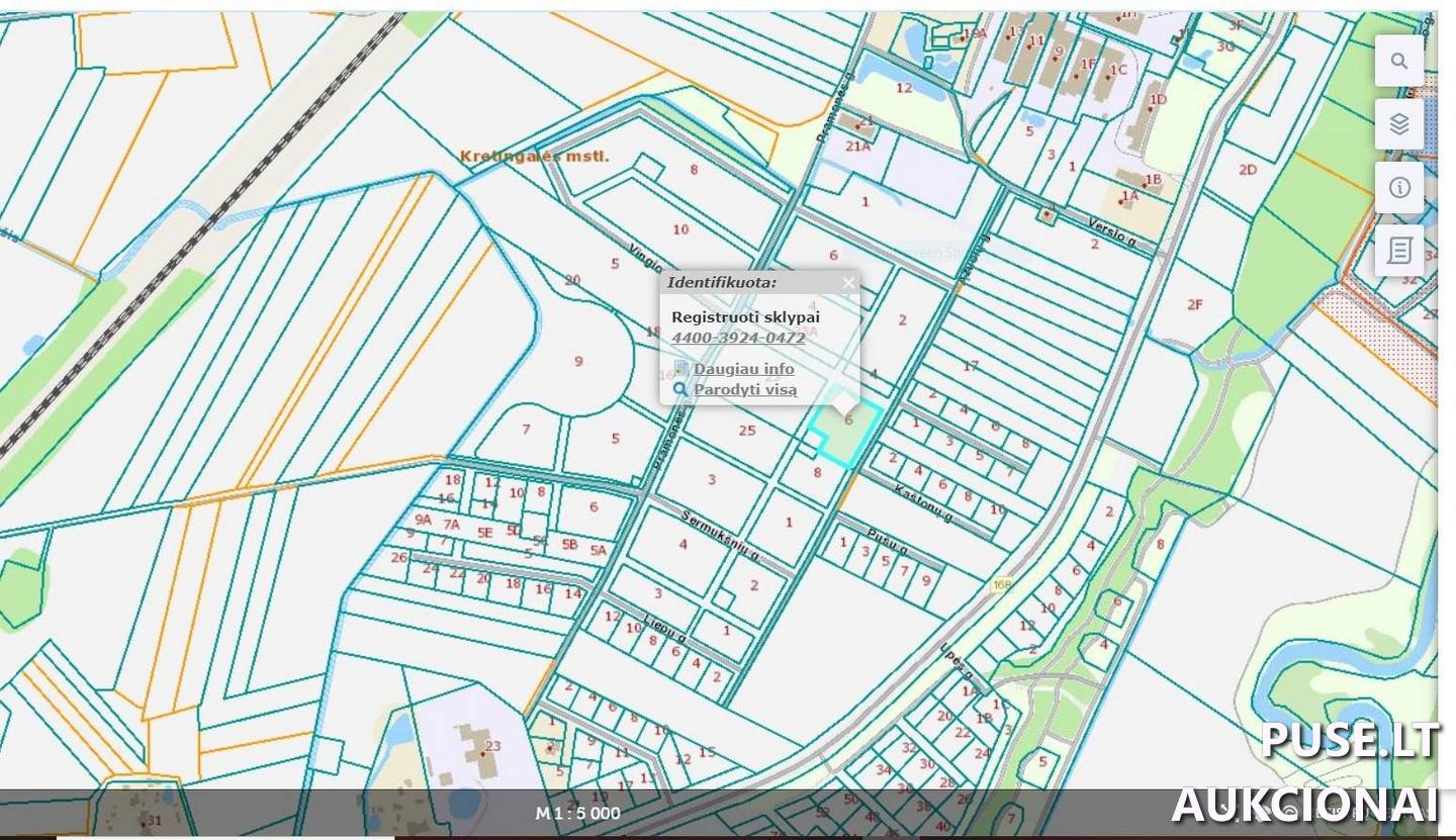 Žemės sklypas Sklypai Ąžuolų g. 6, 96336 Kretingalė, Kretingalės sen., Klaipėdos r. sav. 1