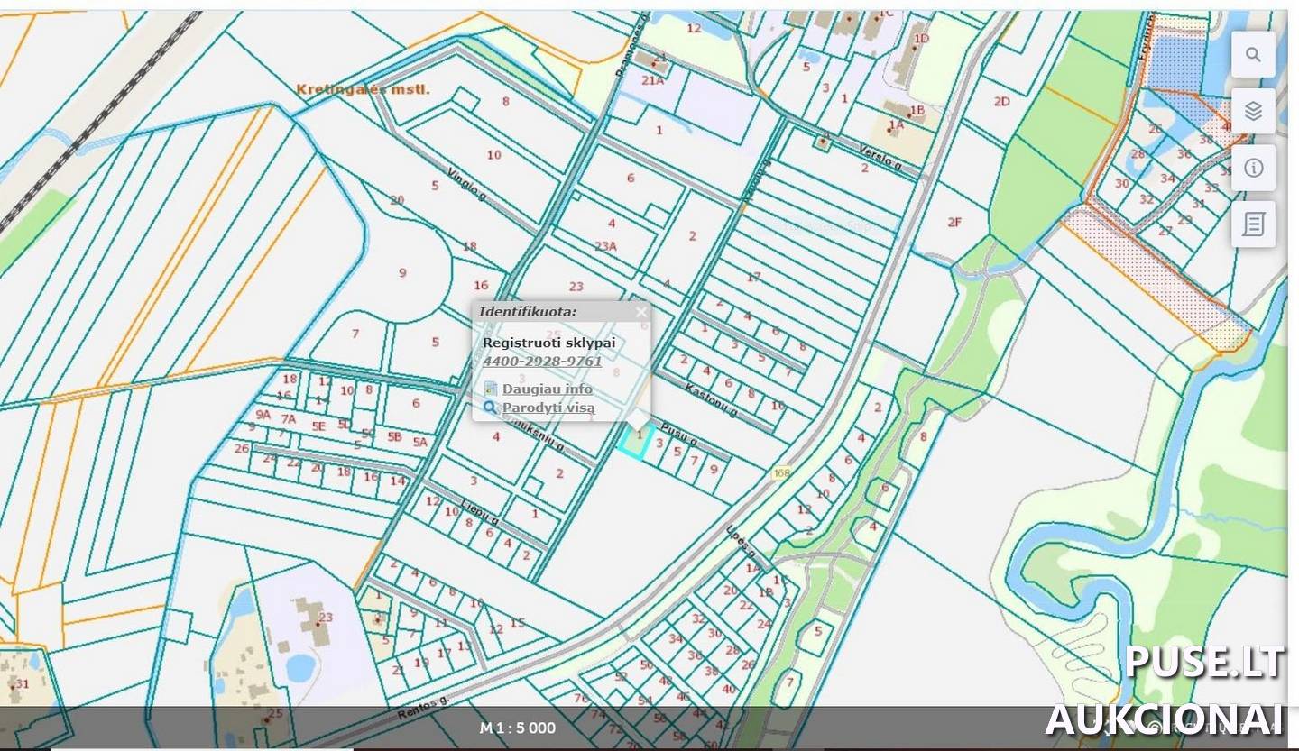 Žemės sklypas Sklypai Pušų g. 1, 96336 Kretingalė, Kretingalės sen., Klaipėdos r. sav. 1