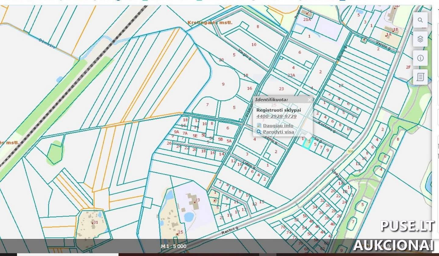 Žemės sklypas Sklypai Pušų g. 3, 96336 Kretingalė, Kretingalės sen., Klaipėdos r. sav. 1