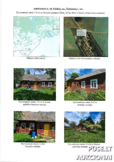 Gyvenamasis namas Šalčininkų r. sav., Aukštalaukio k. 10, parduodamas aukcione nuo 6720 EUR