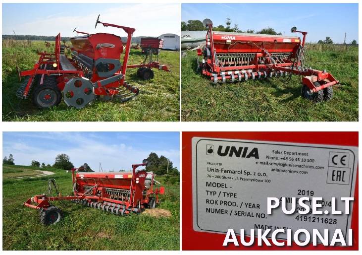 Prikabinama sėjamoji Unia Amber 1200/4 drive Traktoriai, savaeigės mašinos, priekabos, puspriekabės 1