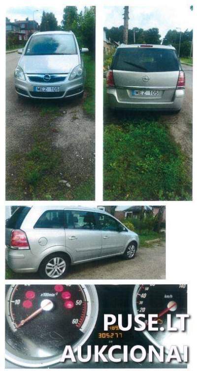 Opel Zafira Magnetic 1.9 CDTI minivanas už 720 EUR aukcione Klaipėdoje