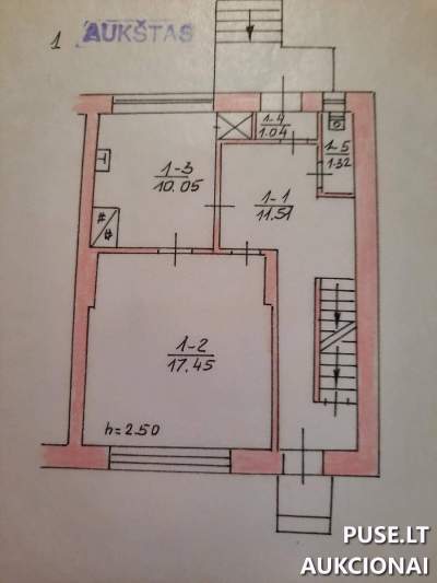 3 kambarių butas Ukmergės rajone, Vaivadiškių k., Dvaro g. 34, 81.63 kv.m, pradinė kaina 2696 EUR