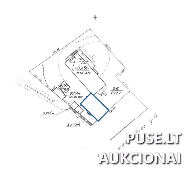 Garažas Pastatai Sluškų g. 11A, 01100 Vilnius, Vilniaus m. sav. 5