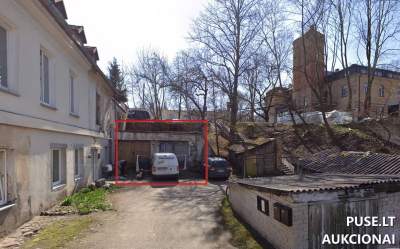 Garažas Vilniuje, Sluškų g. 11A, pradinė kaina 300000 EUR, mūrinis pastatas