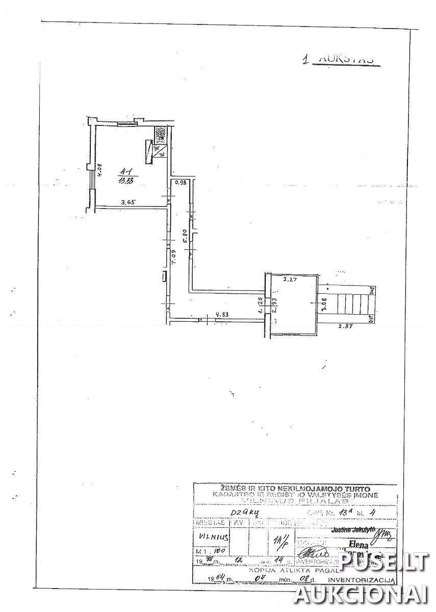 Kambarys Patalpos/Butai Dzūkų g. 13A, 02161 Vilnius, Vilniaus m. sav. 1