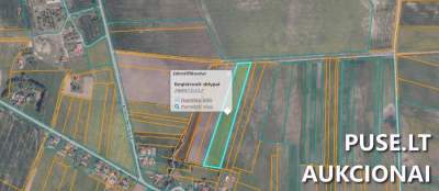 Žemės ūkio paskirties žemės sklypo dalis Telšių rajone, Gaulėnų kaime, pradinė kaina 1920 EUR