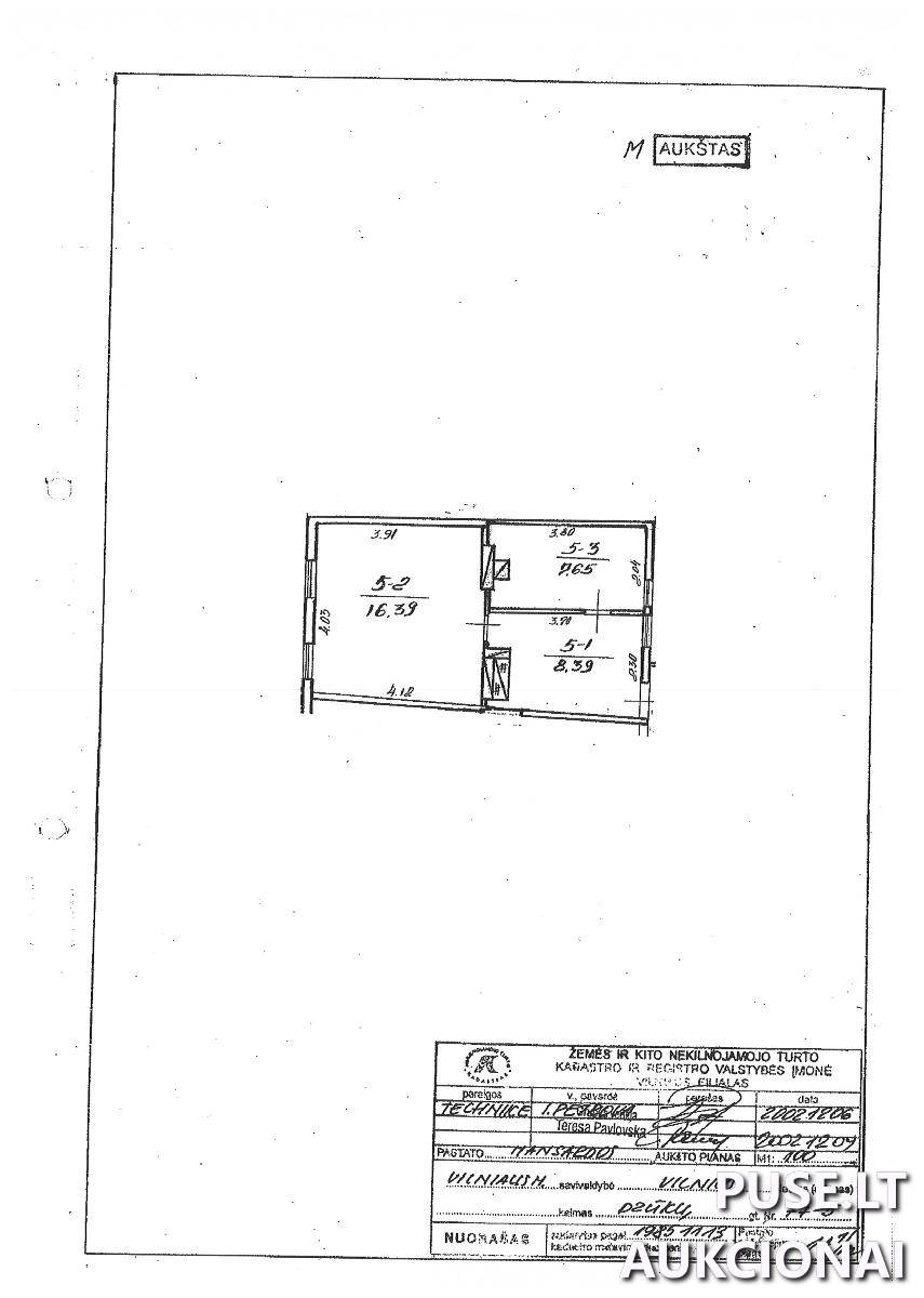 Butas Patalpos/Butai Dzūkų g. 77, 02118 Vilnius, Vilniaus m. sav. 1
