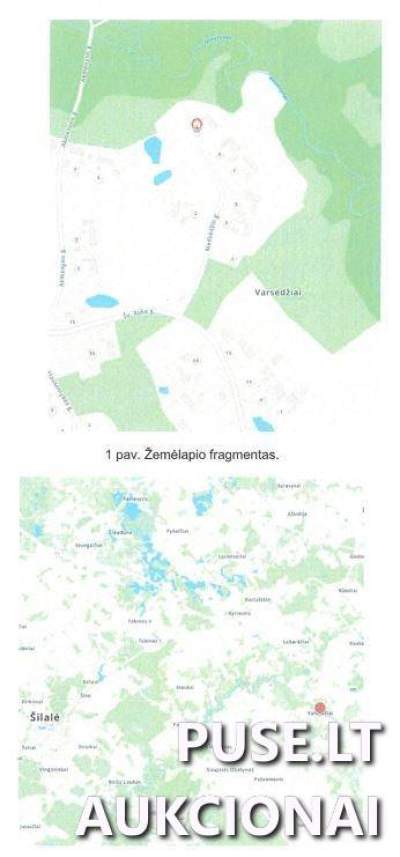 Parduodamas 1/3 žemės sklypo dalies aukcionas Šilalės r., Varsėdžių k., Medsėdžio g. 11, pradinė kaina 6960 EUR