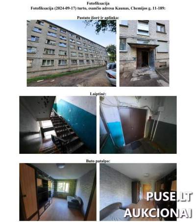 Kambarys Kaune, 1/1 dalis, Chemijos g. 11, pradinė kaina 15200 EUR - Antstolių varžytynės