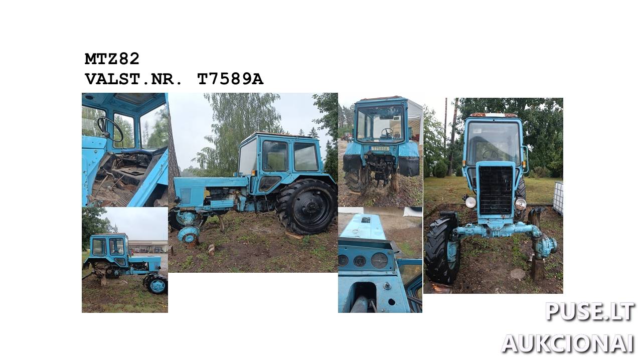 Ratinis traktorius MTZ82 Inv. nr. 14-142996 Traktoriai, savaeigės mašinos, priekabos, puspriekabės 1