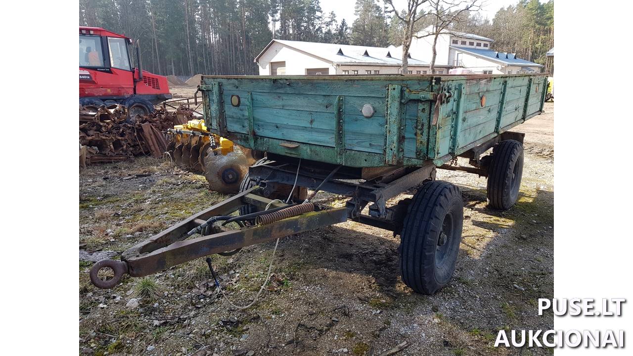 Traktoriaus priekaba TAŠKENTO TG 2PTS 4 Inv. nr. 36-221 Traktoriai, savaeigės mašinos, priekabos, puspriekabės 3