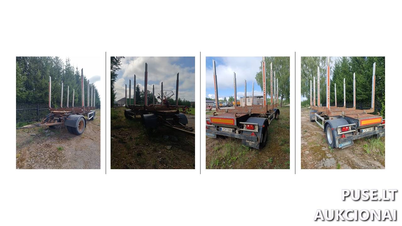 Miškovežio priekaba JYKI V20-TO Inv. nr. 33-124149 Traktoriai, savaeigės mašinos, priekabos, puspriekabės 1