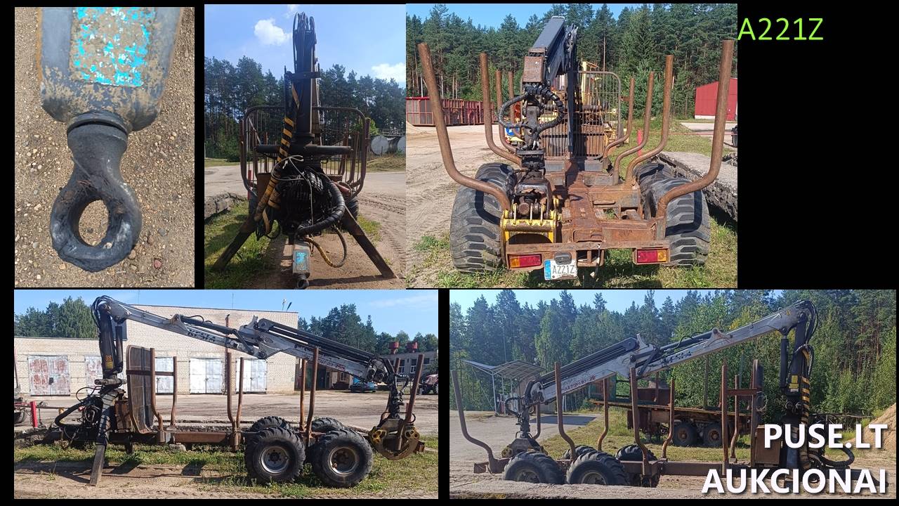 SAVIKROVĖ PRIEKABA su manipuliatoriumi 304T KESLA 10T Inv. nr. 31-41368 Traktoriai, savaeigės mašinos, priekabos, puspriekabės 1