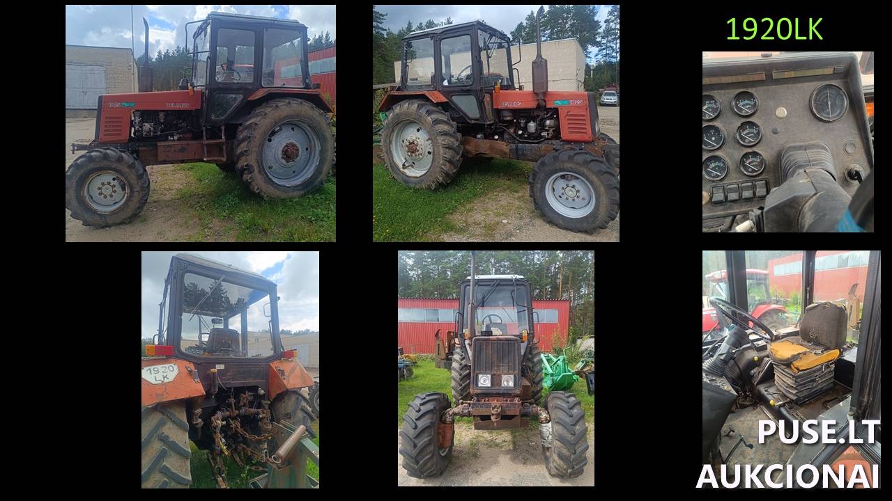 Ratinis traktorius MTZ 1025 Inv. nr. 31-41262 Traktoriai, savaeigės mašinos, priekabos, puspriekabės 1