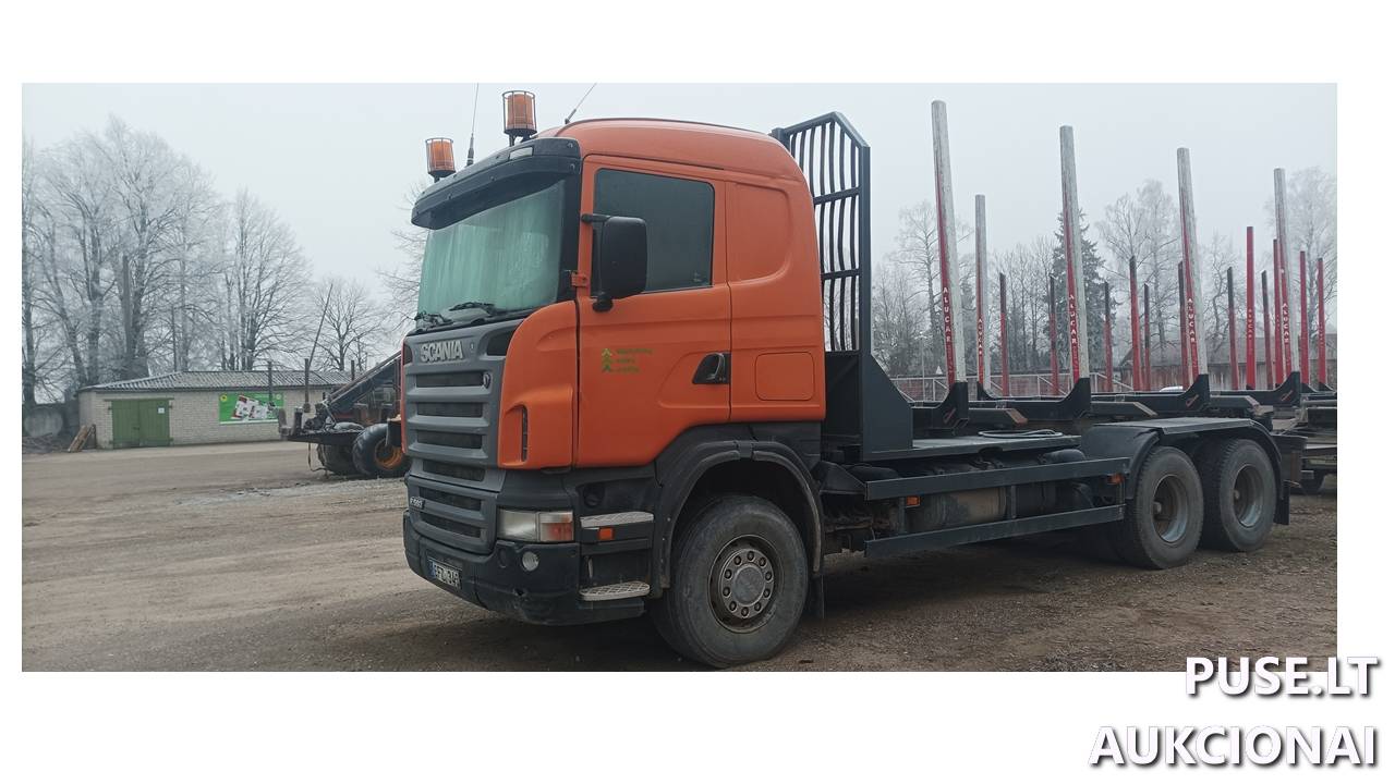 Vilkikas su manipuliatoriumi SCANIA  R Inv. nr. 30-1-50-453 Traktoriai, savaeigės mašinos, priekabos, puspriekabės 3