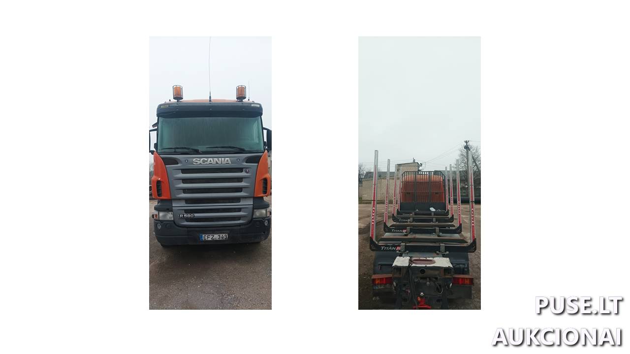Vilkikas su manipuliatoriumi SCANIA  R Inv. nr. 30-1-50-453 Traktoriai, savaeigės mašinos, priekabos, puspriekabės 4