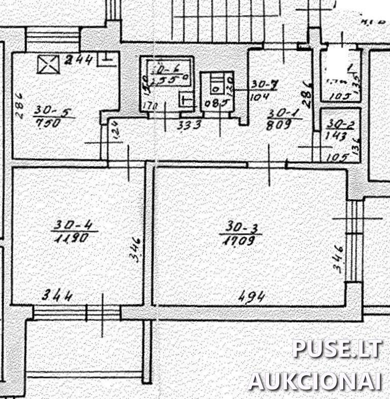 Butas Patalpos/Butai Kosmoso g. 44, 31101 Visaginas, Visagino sav. 6