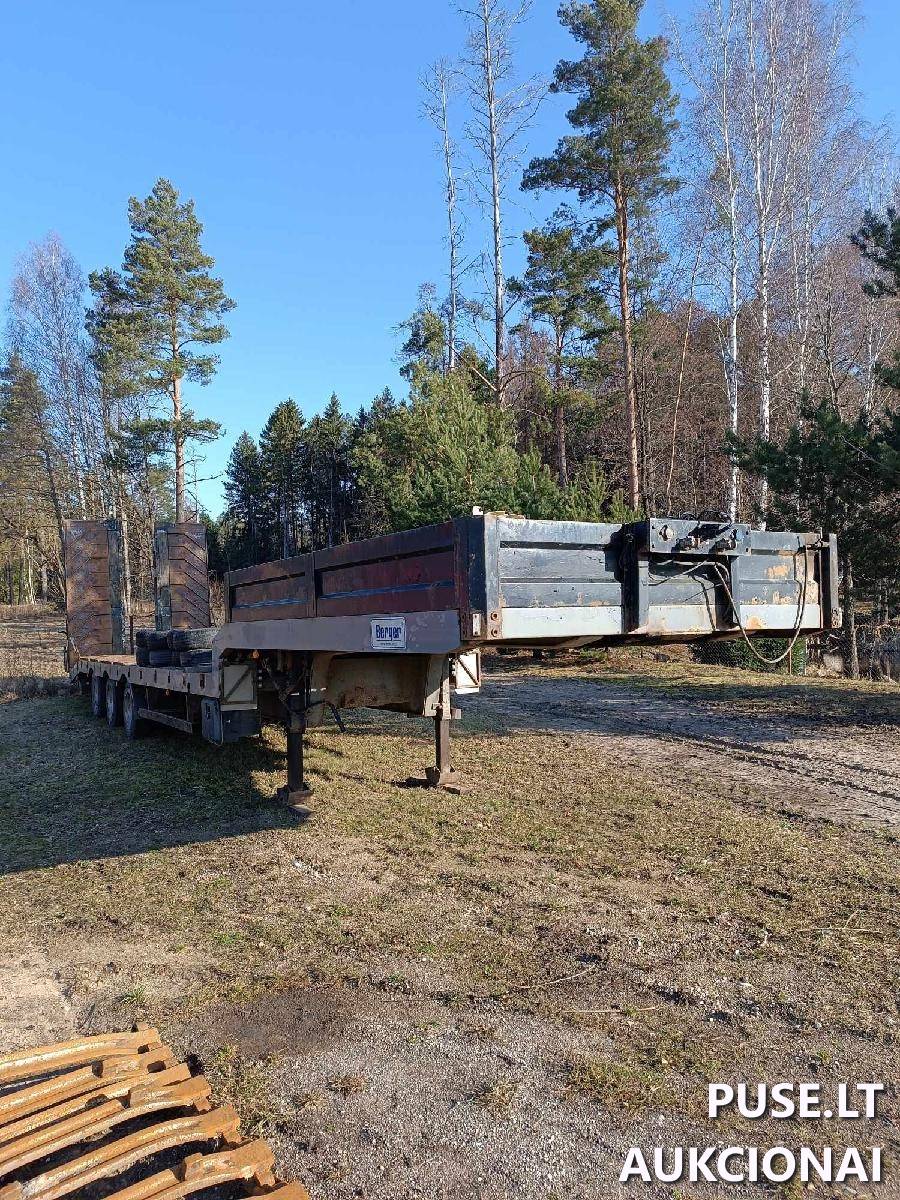Puspriekabė tralas BERGER JUMBO Inv. nr. 27-420027 Traktoriai, savaeigės mašinos, priekabos, puspriekabės 1