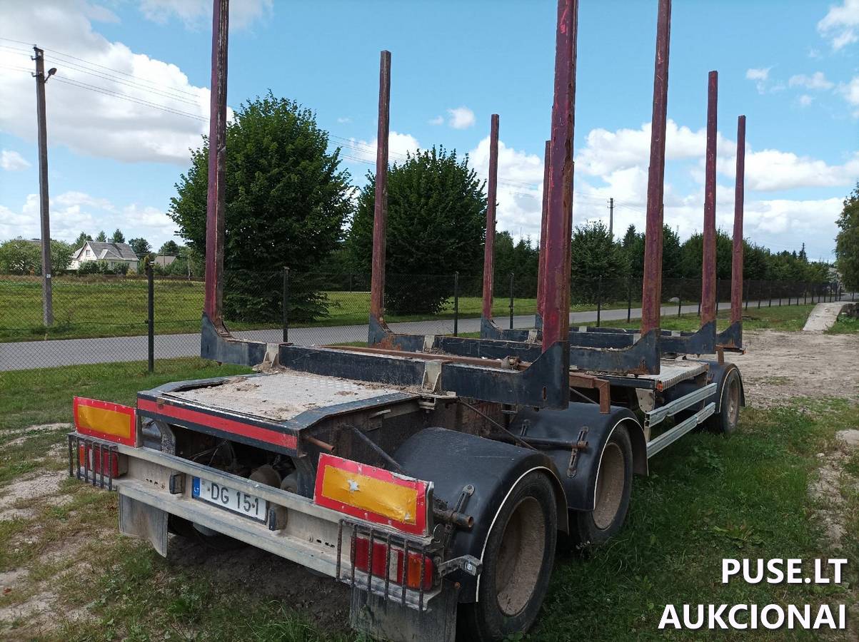 Priekaba medienvežio Trailis D66502 Inv. Nr. 34-4131352 Traktoriai, savaeigės mašinos, priekabos, puspriekabės 2
