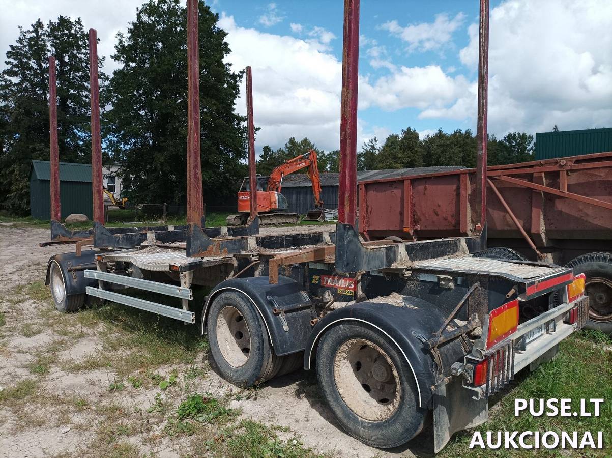 Priekaba medienvežio Trailis D66502 Inv. Nr. 34-4131352 Traktoriai, savaeigės mašinos, priekabos, puspriekabės 3