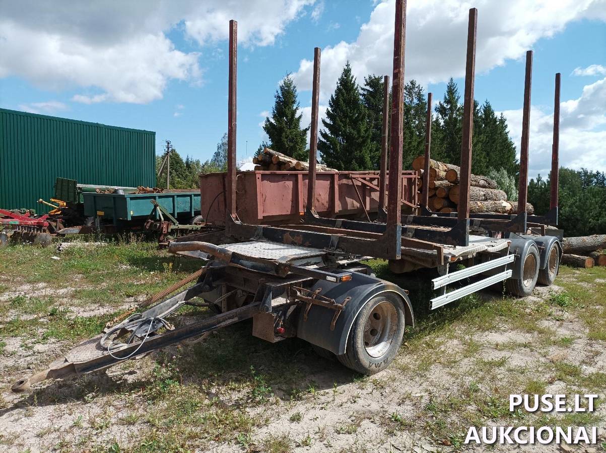 Priekaba medienvežio Trailis D66502 Inv. Nr. 34-4131352 Traktoriai, savaeigės mašinos, priekabos, puspriekabės 4
