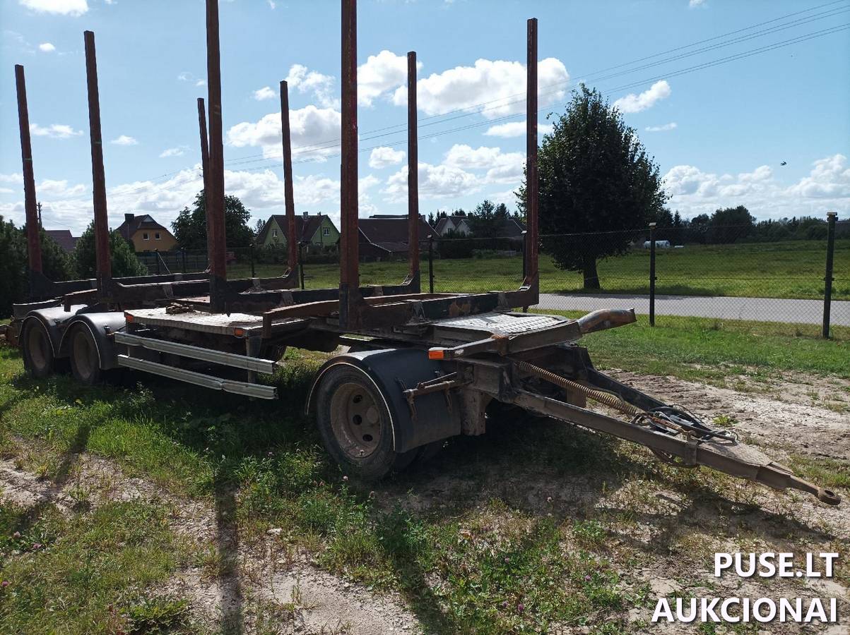 Priekaba medienvežio Trailis D66502 Inv. Nr. 34-4131352 Traktoriai, savaeigės mašinos, priekabos, puspriekabės 5