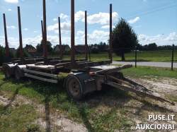 Traktoriai, savaeigės mašinos, priekabos, puspriekabės - Priekaba medienvežio Trailis D66502 Inv. Nr. 34-4131352