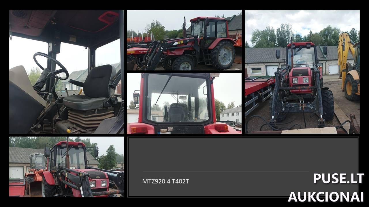 MTZ traktorius 920.4 Inv. Nr. 23-50114 Traktoriai, savaeigės mašinos, priekabos, puspriekabės 1