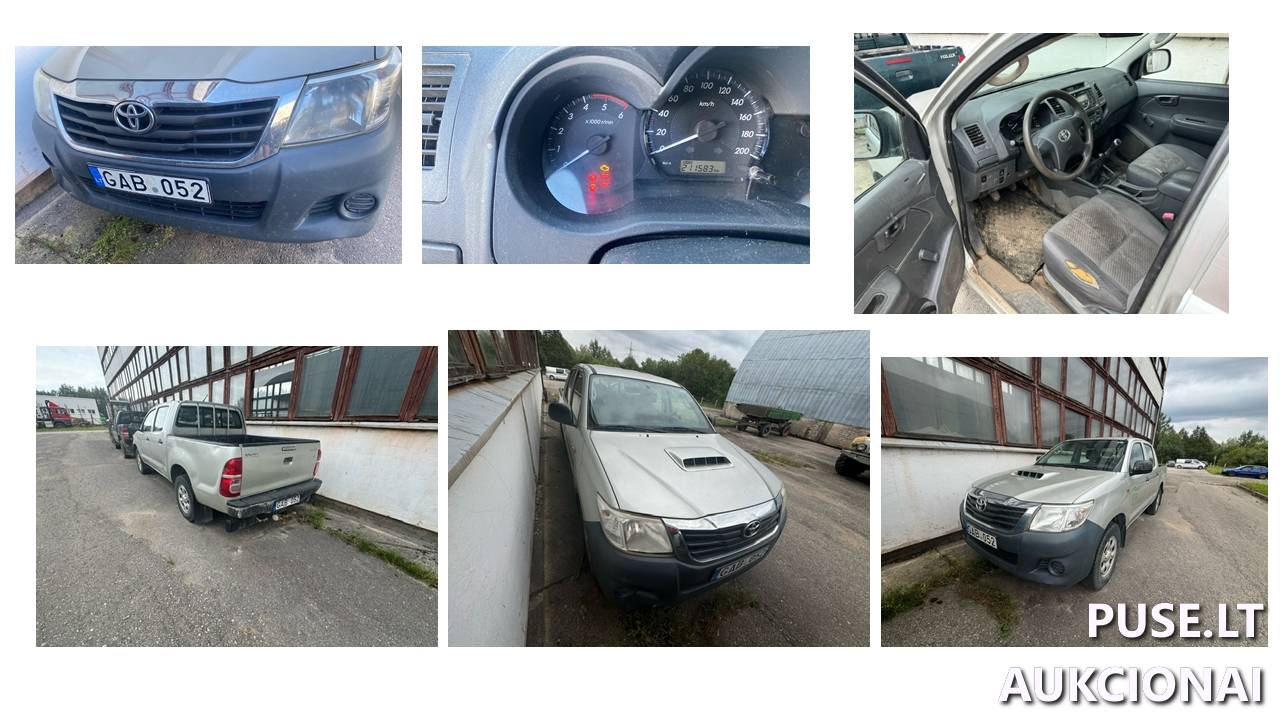 Lengvasis automobilis	TOYOTA	HILUX Inv. nr. 20-10-50-621 Traktoriai, savaeigės mašinos, priekabos, puspriekabės 1