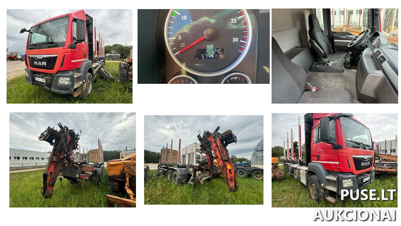 Vilkikas su manipuliatoriumi MAN TGS Inv. nr. 21-2360 Traktoriai, savaeigės mašinos, priekabos, puspriekabės 1