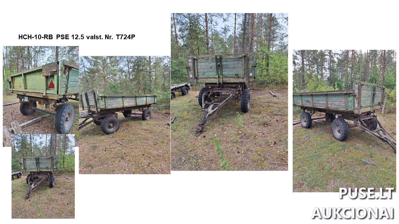Traktoriaus priekaba HCH-10-RB PSE 12.5 Inv. Nr. 40-150537 Traktoriai, savaeigės mašinos, priekabos, puspriekabės 1
