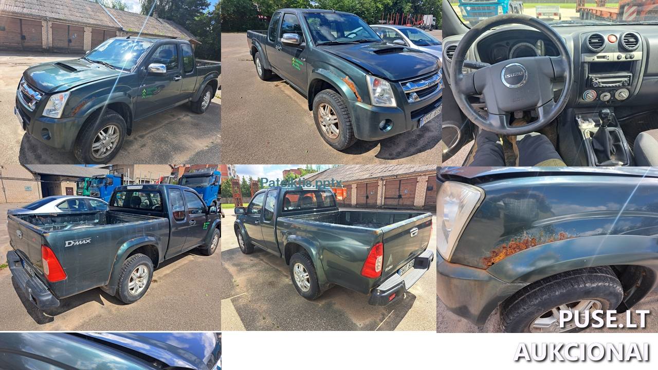 Lengvasis automobilis ISUZU	D-MAX Inv. Nr. 18-150216 Traktoriai, savaeigės mašinos, priekabos, puspriekabės 1