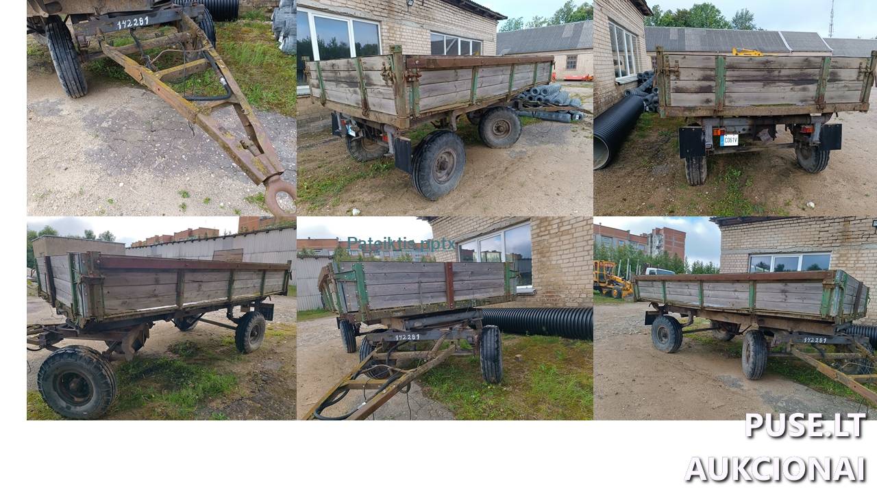 Traktoriaus priekaba TAŠKENTO TG 2PTS 4M Inv. nr. 18-142281 Traktoriai, savaeigės mašinos, priekabos, puspriekabės 1