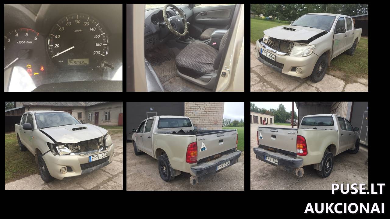 Lengvasis automobilis	TOYOTA	HILUX Inv. nr. 16-1870 Traktoriai, savaeigės mašinos, priekabos, puspriekabės 1