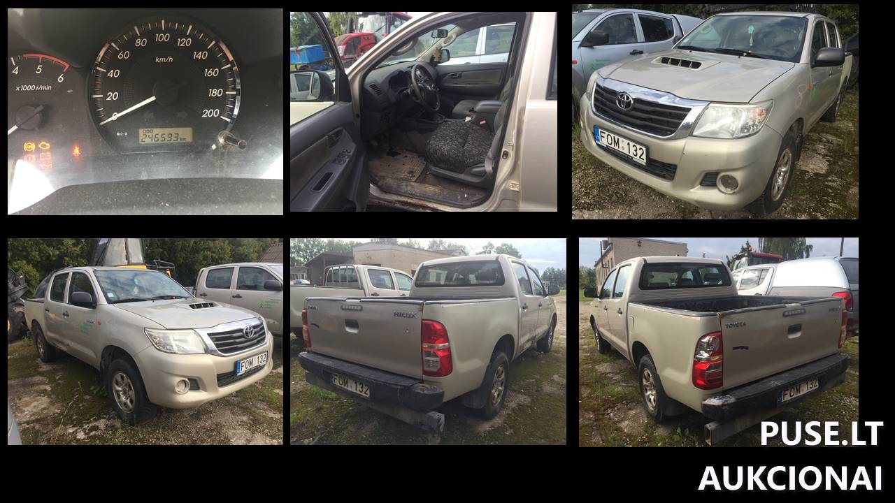 Lengvasis automobilis	TOYOTA	HILUX Inv. nr. 16-1865 Traktoriai, savaeigės mašinos, priekabos, puspriekabės 1