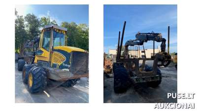 Traktorius Medvežis ECO LOG 574D pradiniu kainu 38020 EUR Valstybinių miškų urėdijos aukcione