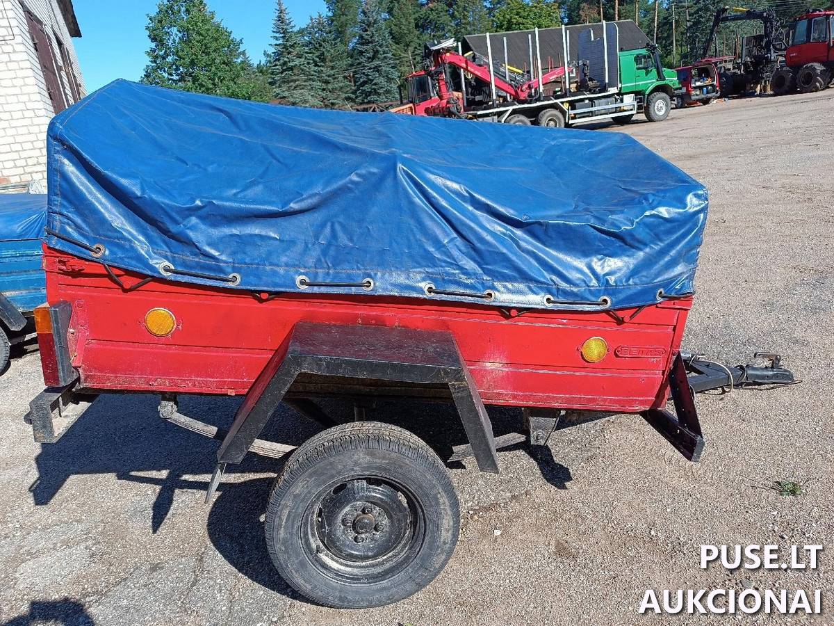 Priekaba iki 0.75 t. BELAZ 81201 Inv. Nr. 404000006537 06-03-61 Traktoriai, savaeigės mašinos, priekabos, puspriekabės 6