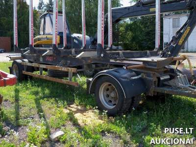 Miškovežio priekaba JYKI aukcione Kauno rajone pradinė kaina 6980 EUR