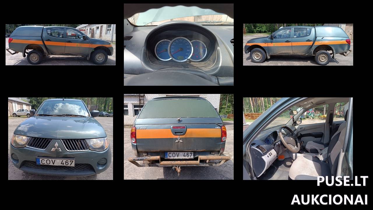 Lengvasis automobilis MITSUBISHI L200 Inv. Nr. 04-52200 Traktoriai, savaeigės mašinos, priekabos, puspriekabės 1
