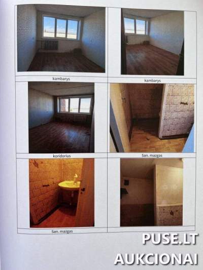 Parduodamas 34 kv.m butas Šiauliuose, Aerouosto g. 7, pradinė kaina 9188 EUR